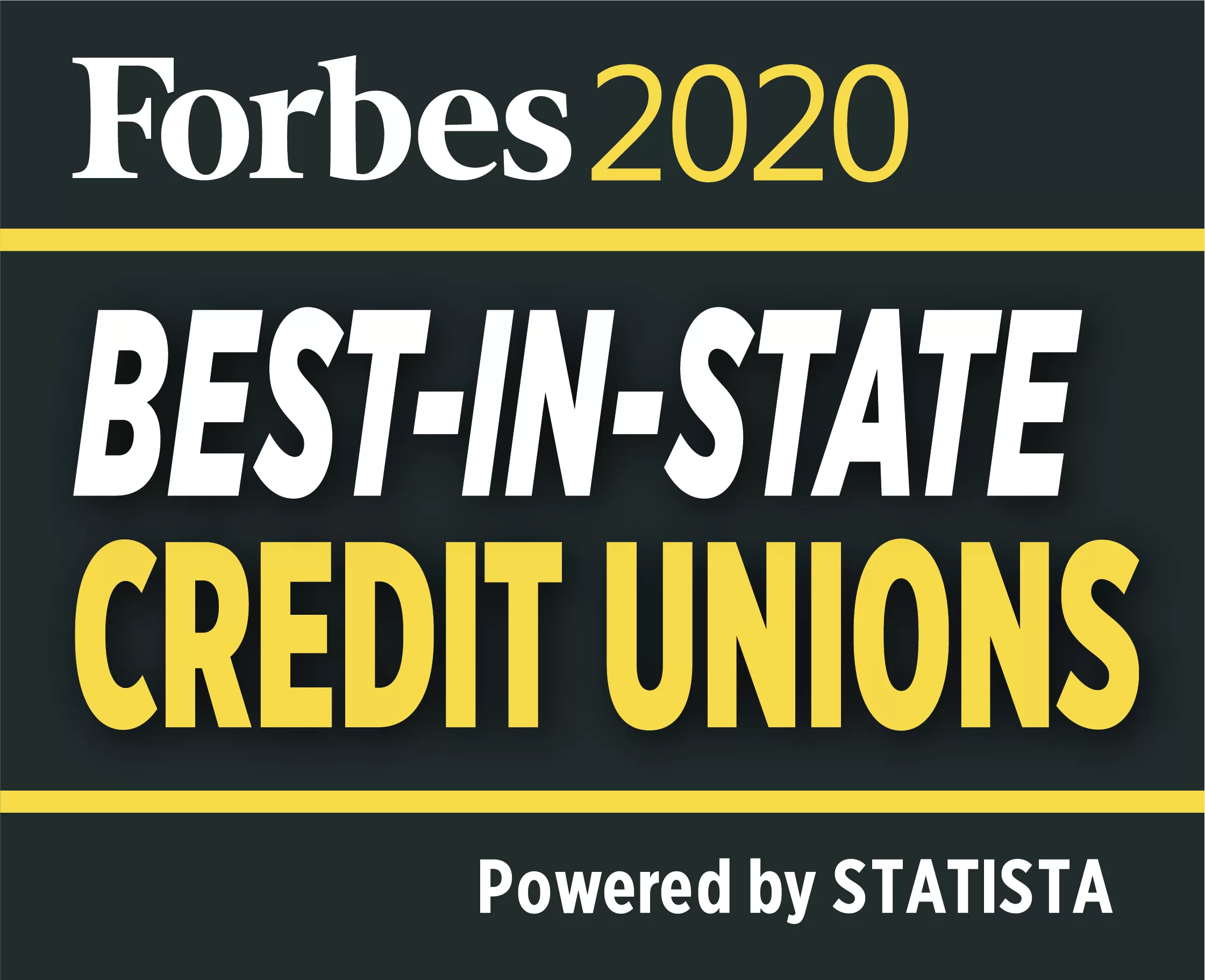 Forbes 2019 best-in-state credit union Powered by STATIS